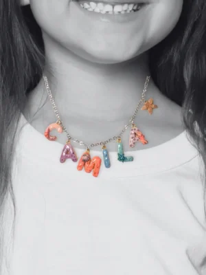 collar personalizable para niña «mundo marino»