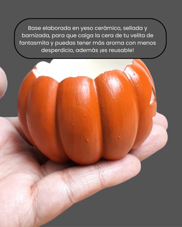 Vela de fantasma de gato o perro con calabaza para Día de Muertos - Otoño