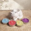 Figura de gatito para velas de té, con aromas de colección
