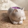Figura de gatito para velas de té, con aromas de colección