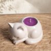 Figura de gatito para velas de té, con aromas de colección